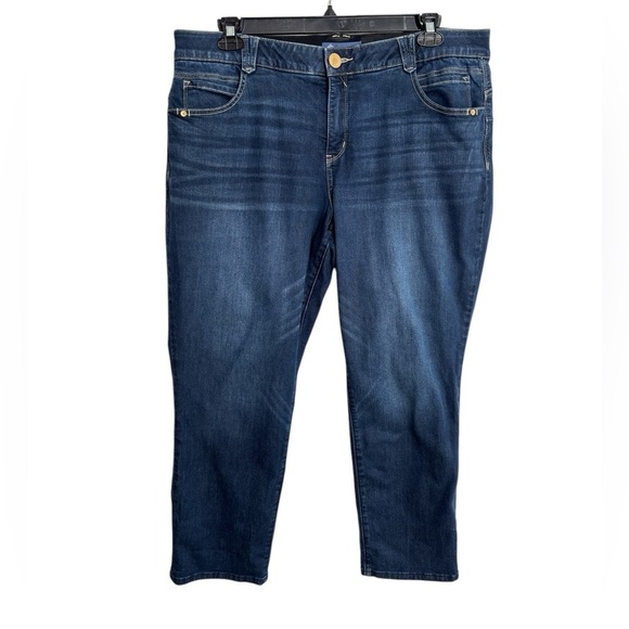 Democracy Ab Technology Jeans Plus Size 20W Stretch Denim Ankle Cropped Jeans - Picture 1 of 14